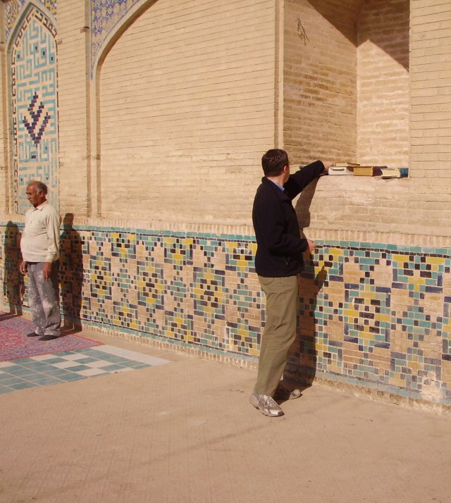 Andreas Moser at Hakim Mosque in Isfahan Iran