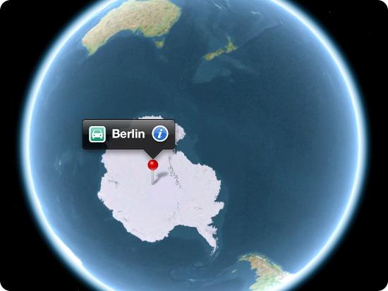 Apple Maps Berlin Antarctica