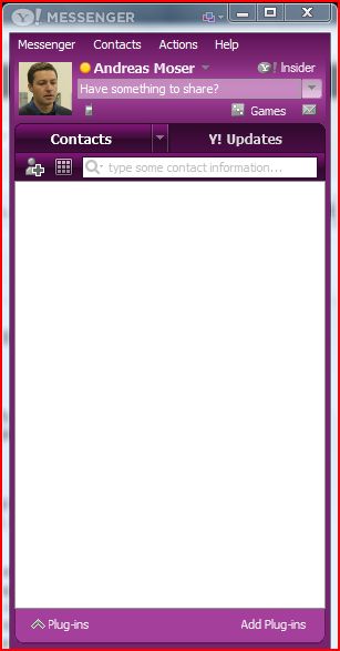 yahoo messenger empty
