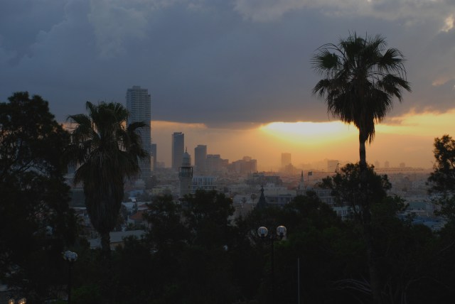 sunrise above Tel Aviv