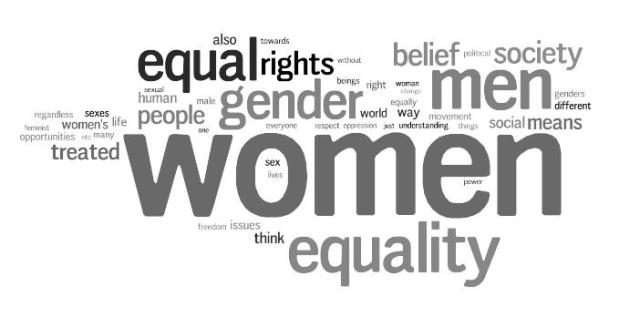 feminism wordcloud