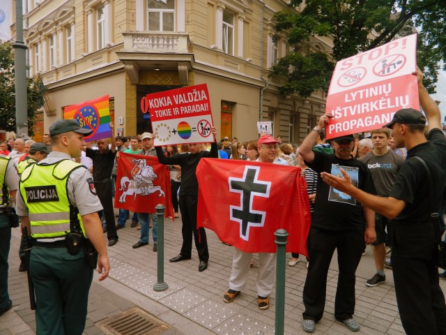 nationalist protesters Baltic Pride