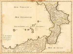 Aeolian Islands old map