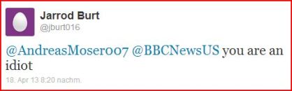 Twitter Andreas Moser idiot