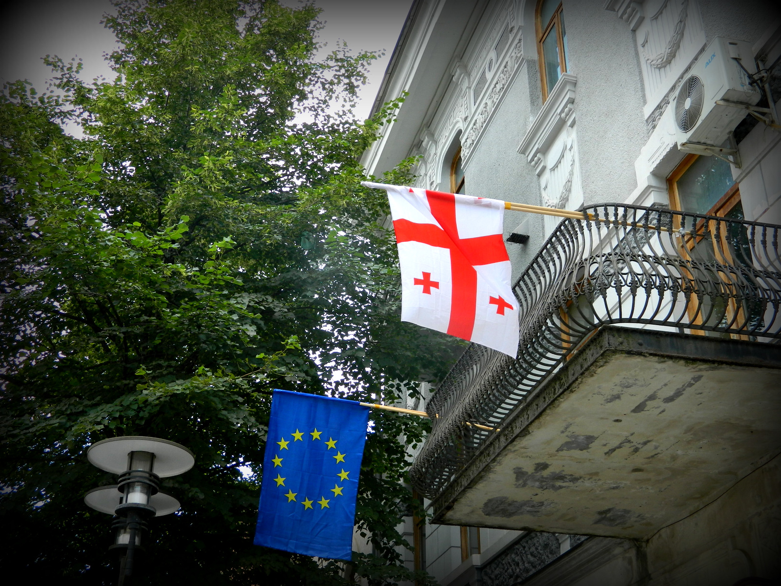 EU Flagge in Georgien
