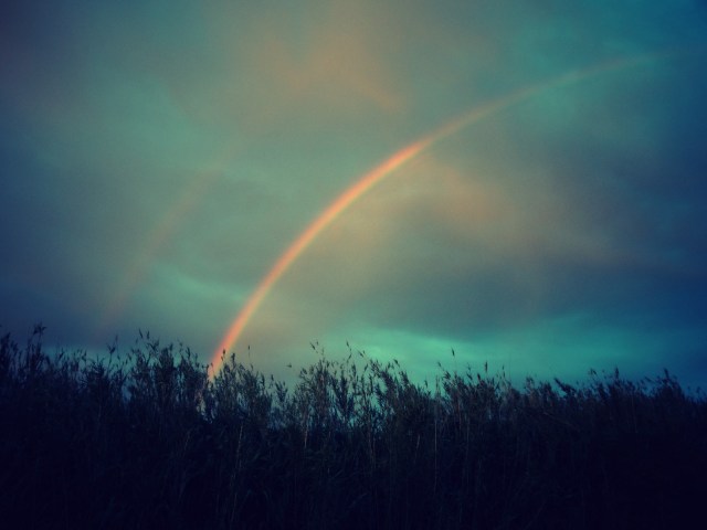 rainbow and sunset (1)